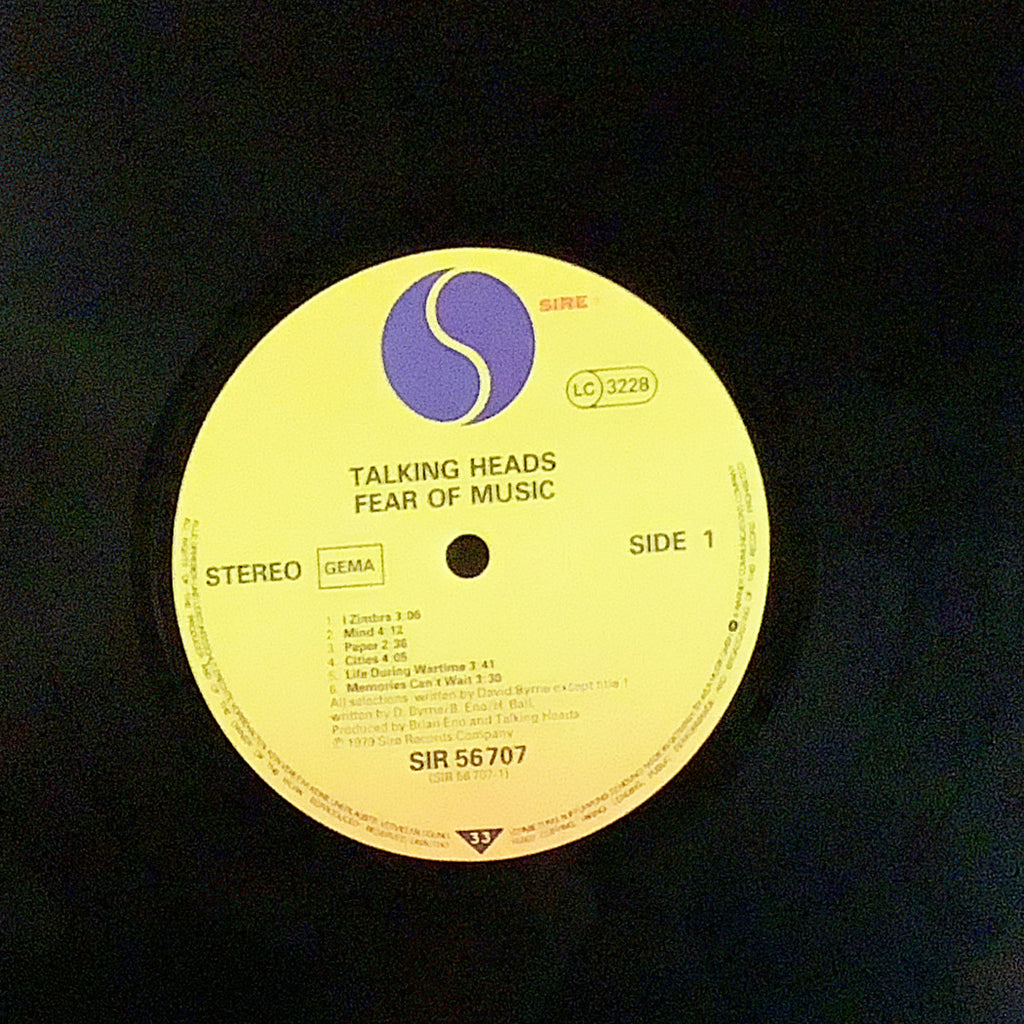 TALKING HEADS/FEAR OF MUSIC – Chelsea Record