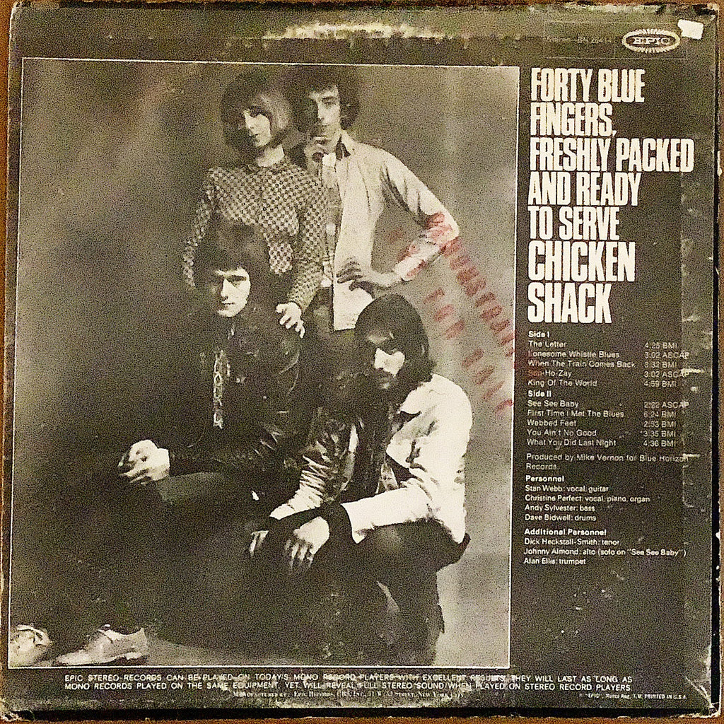 CHICKEN SHACK／チッキンシャック【FORTY BLUE FINGERS FRESHLY PACKED AND READY TO –  Chelsea Record