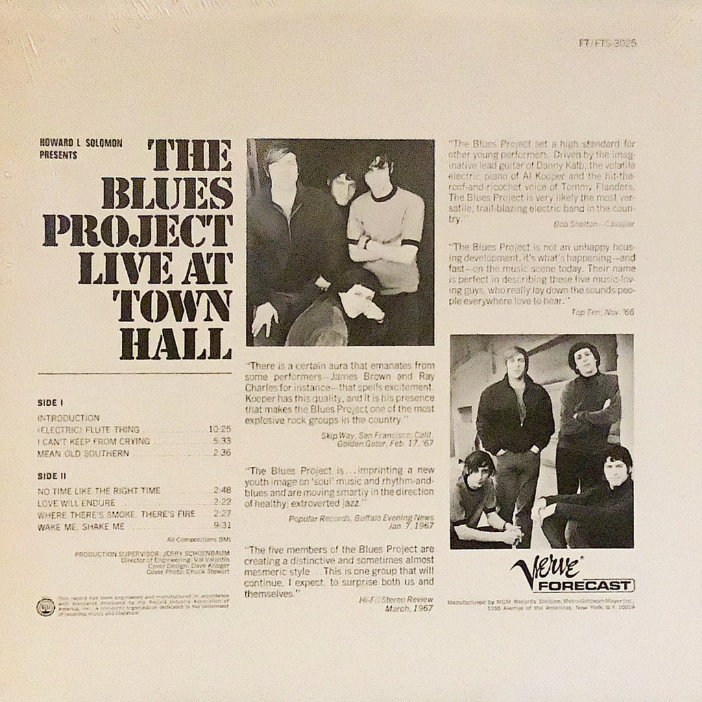 洋楽 THE BLUES PROJECT LIVE AT TOWN HALL The Blues Project – Live At Town Hall – Vinyl (LP, Album, Mono