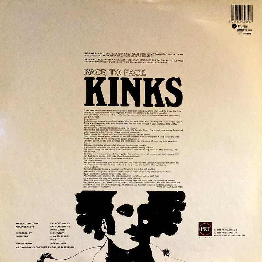 THE KINKS /FACE TO FACE