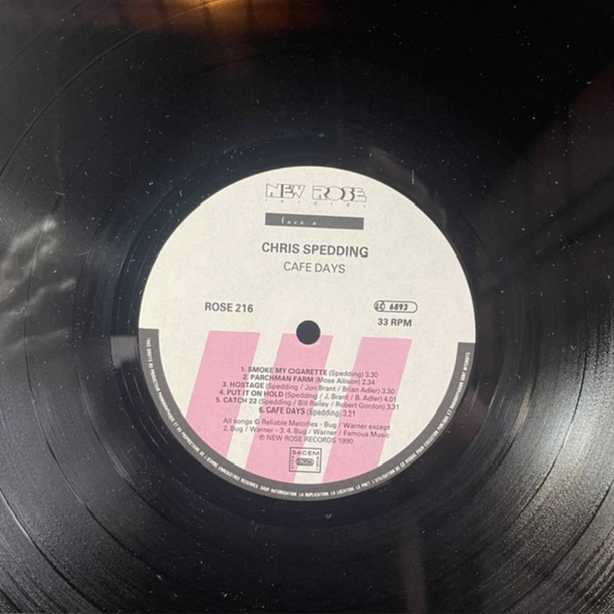 CHRIS SPEDDING /CAFE  DAYS