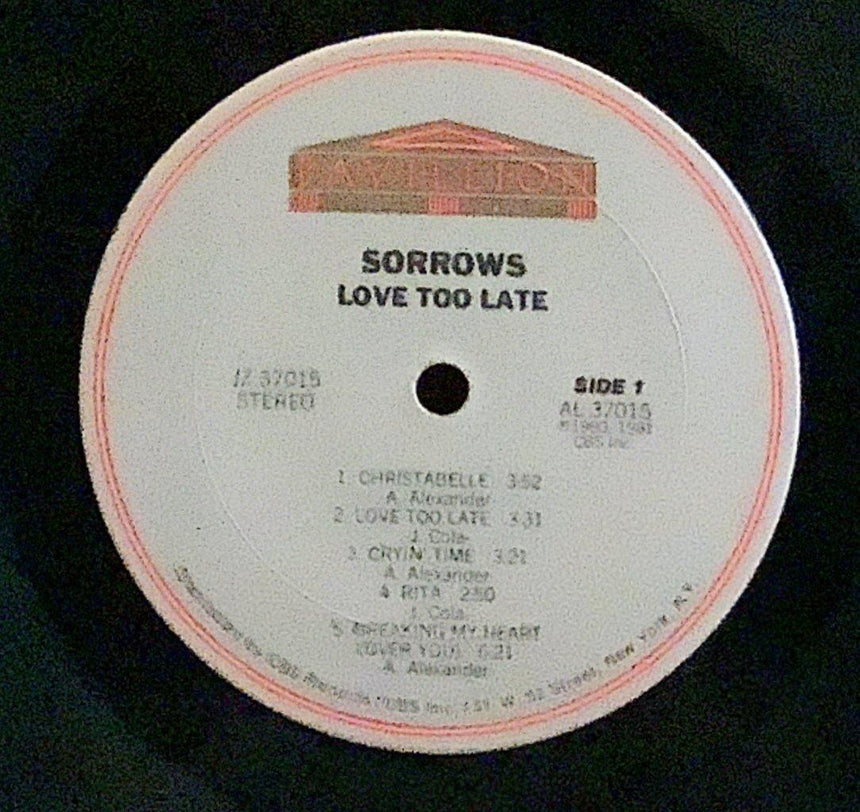 SORROWS/Love too late